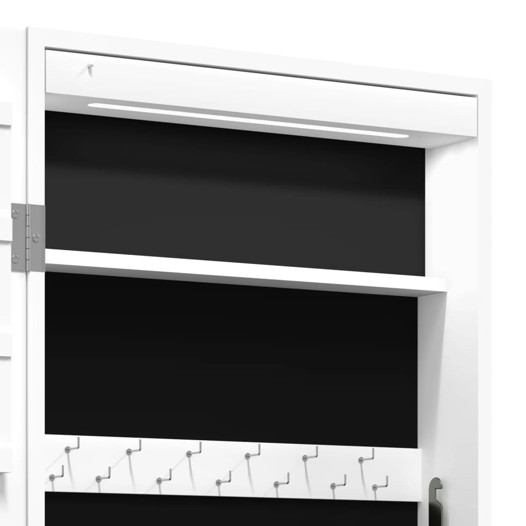 Mirror Jewellery Cabinet With Led Lights Wall Mounted